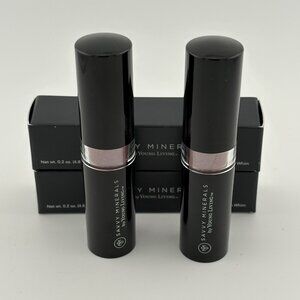 Lot of 2 ~ New Savvy Minerals by Young Living On A Whim Lipstick